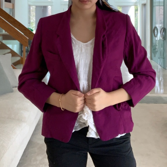 Beautiful magenta blazer by designer leon block - Picture 4 of 4